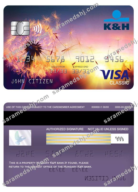 Hungary K&H visa classic card